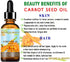 CARROT SEED OIL 100 % Natural Cold Pressed Carrier Oil. 0.33 Fl.oz.- 10 ml. Skin, Body, Hair and Lip Care. "One of the best oils to rejuvenate and regenerate skin tissues.” by Botanical Beauty