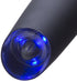 Electric Gravity Pepper Grinder or Salt Mill with Adjustable Coarseness Automatic Pepper Mill Grinder Battery Powered with Blue LED Light,One Hand Opetated Brushed Stainless Steel by CHEW FUN
