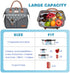 Lekesky Lunch Bag for Women Insulated Lunch Box Leakproof Lunchbox for Adult Work, Grey
