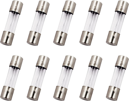 SIXQJZML 10 Pack F8AL Fast-Blow Fuse 8A 8amp 125V Glass Fuses 0.2 x 0.78 inch / 5 x 20 mm (125Volt) (F8A)