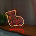 NOXTROND Merry Christmas Sock Festival Neon Light Sign, Red 3D Acrylic Light Up Words LED Lights Sign, USB Powered Dimmable Desk Lamp for Wall Indoor Christmas Party Bar Decoration