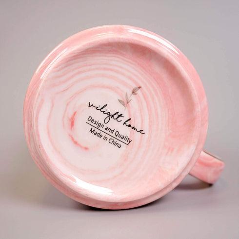 VILIGHT 2022 Graduation and Congratulations Gifts for Her - Presents for College Nurse Graduated Women - She Believed She Could So She Did - Pink Marble Ceramic Coffee Mug 11 Oz