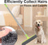 Pet Hair Removal Rubber Broom with Squeegee,Soft Push Broom,Pole:59'' ,Carpet Sweeper, Adjustable Long Handle, Removal Pet Human Hair,Green