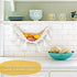 Kitchen Fruit Hammock Under Cabinet by Basket Mama - Handwoven Knitted Hanging Fruit Basket to Save Kitchen Counter Space - Boho Soft Design