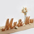 Mr & Mrs Sign for Wedding Table, Large Mr and Miss Wooden Letters, Party Decoration Head Table Wedding Wood Letter, Just Married Sign Anniversary Party Valentine's Day Decor,Rose Golden