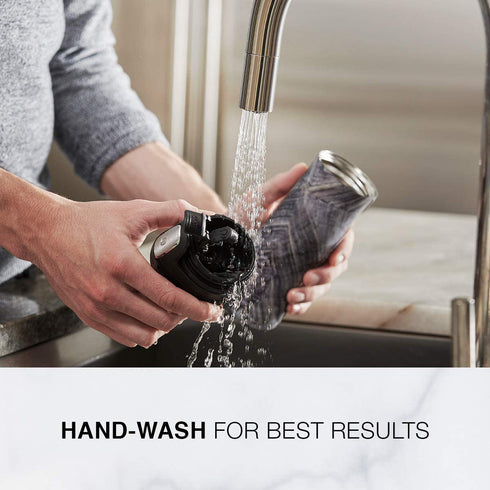 Contigo Stainless Steel Coffee Couture Autoseal Vacuum-Insulated Travel Mug, 14 Oz, Whte Marble