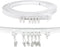 Ceiling Curtain Track, Flexible Bendable Ceiling Curtain Track Curved Curtain Track 12Ft Ceiling Track for Curtains Room Divider Curtain Rail Track Ceiling Wall Mount for RV Curtain Bay window
