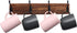 OROPY Rustic Wooden Coat Rack 2 Pack, Wall Mounted Heavy Duty Pine Wood Hat Hanger with 4 Black Metal Hooks for Entryway Bathroom Closet Organizer, Burnt Wood Color