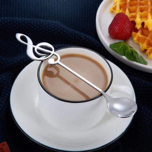Camera Lens Coffee Mug,Comes with a Musical Note Spoon,Novelty Stainless Steel Camera Lens Mugs for Music Lover Photographer Filmmaker,by POXIWIN