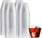 200 Clear Plastic Cups 9 Oz Old Fashioned Tumblers Fancy Disposable Wedding Party Cups Recyclable and BPA-Free