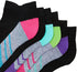 Fruit of the Loom Girls' Little Cushion Low Cut with Arch Support 6 Pack Sock, black Assorted Shoe Size: 10.5-4 (Medium)