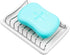 Slideep Ceramic Soap Dish Holder, Stainless Steel Soap Bar Holder for Bathroom and Shower, Double Layer Draining Soap Box
