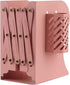 Expandable Bookend, Extra Long Telescopic Size Adjustable Bookends with Pen Holder, Metal Bookends Holder for Heavy Duty Books, Book Ends for Shelves & Office, Pink