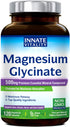 Magnesium Glycinate 500mg per Caps, 120 Veggie Caps, Chelated for Maximum Absorption, Non-GMO, NO Gluten Dairy & Soy, Supports Muscle, Joint, and Heart Health