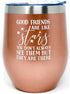 Good Friends Are Like Stars - Best Friend Birthday Gifts for Women - Funny Wine Tumbler with Sayings and Socks Inspirational Friendship Cuff Bracelets Gift Set for Women Mom Soul Sisters BFF Besties