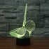 3D LED Golf Club Tool Night Light 7 Color Change LED Table Desk Lamp Acrylic Flat ABS Base USB Charger Home Decoration Toy Birthday Xmas Kid Children Gift
