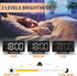 Digital Clock LED Display, Electric Alarm Clock 6.8'' Mirror Surface with Dimming Mode, 3 Levels Brightness, Dual USB Ports Modern Decoration for Makeup Home Bedroom Decor (M)