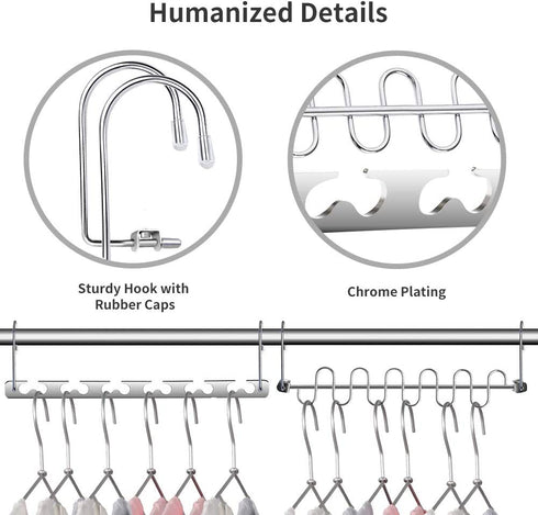 Closet Hangers Organizer, Space Saving Magic Hangers for Closet Clothes Space Saver Metal Hangers (12 Pack)