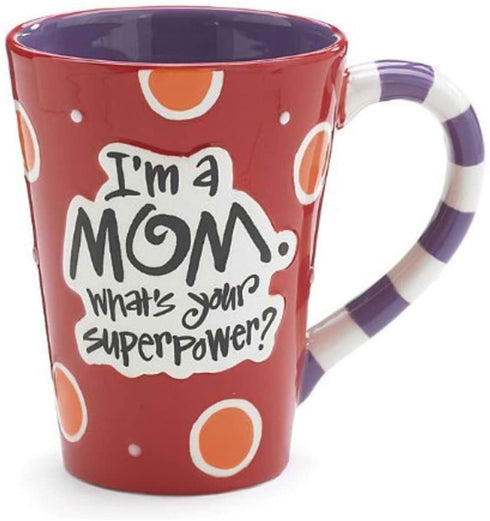 I'm A Mom, What's Your Super Power?" 12oz Coffee Mug Great Gift for Mother