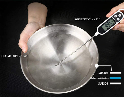 IMEEA 8.66Inch Ramen Bowls Insulated Bowls SUS304 Stainless Steel Pho Bowls Double Walled Serving Bowls for Udon Soup (2-Piece)