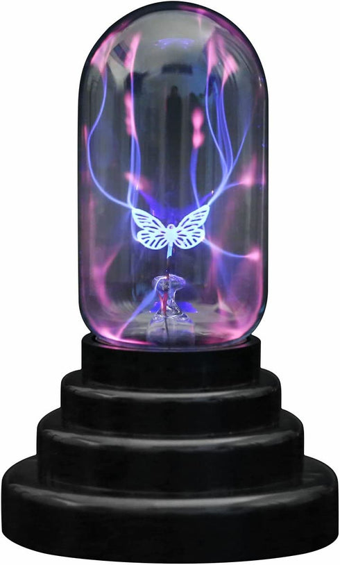 CozyCabin Butterfly Plasma Ball Light, Magic Thunder Lightning Plug-in Touch Sensitive - USB Powered for Parties, Decorations, Kids, Bedroom, Home