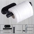 Heavy-Duty Calegency Self Adhesive Toilet Paper Holder, SUS304 Wall Mounted Toilet Roll Holder Drilling Optional, Matt Black Bathroom Toilet Paper Rack