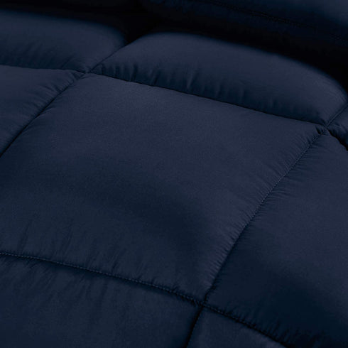 Utopia Bedding Comforter Duvet Insert - Quilted Comforter with Corner Tabs - Box Stitched Down Alternative Comforter (Twin, Navy)
