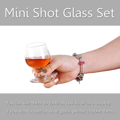 Shot Glasses, 3.5oz Shot Glass Set of 6/Clear Shot Glasses/Cute Shot Glasses/Perfect for Tasting Brandy/Glass Snifters