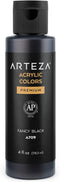 Arteza Iridescent Acrylic Paint, A709 Fancy Black, 118 ml Bottle, Chameleon Colors, High-Viscosity Shimmer Paint, Water-Based, Blendable, for Canvas, Wood, Rocks, Fabrics and More