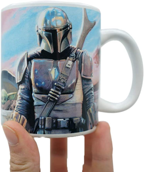 Star Wars The Child Holiday Baby Yoda Ceramic Mug with Hot Cocoa Mix Stocking Stuffer, 10 Ounce