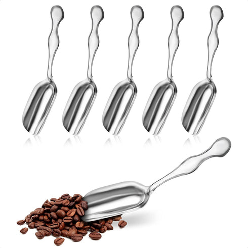 Mini Scoops for Dry Goods - 20Pcs Stainless Steel Canister Kitchen Scoop for Tea, Coffee, Ice Scooper for Ice Maker - Stainless Steel Scoops for Flour and Sugar Scoop for Canister Metal Scooper