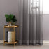 DWCN Faux Linen Grey Ombre Sheer Curtains - Gradient Semi Voile Drapes Bedroom and Living Room Curtains, Set of 2 Grommet Top Window Curtain Panels, 42 x 63 Inch Length