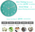 Jdelai Indoor Silent Non-Ticking Quartz Modern Simple Wall Clock Digital Quiet Sweep Movement Office/Kitchen/School/Living Room Decor 10 Inch