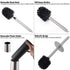 Toilet Brush, Compact Freestanding Stainless Steel Toilet Bowl Brush and Holder for Bathroom, Designed for Deep Cleaning, Space Saving, and Durability