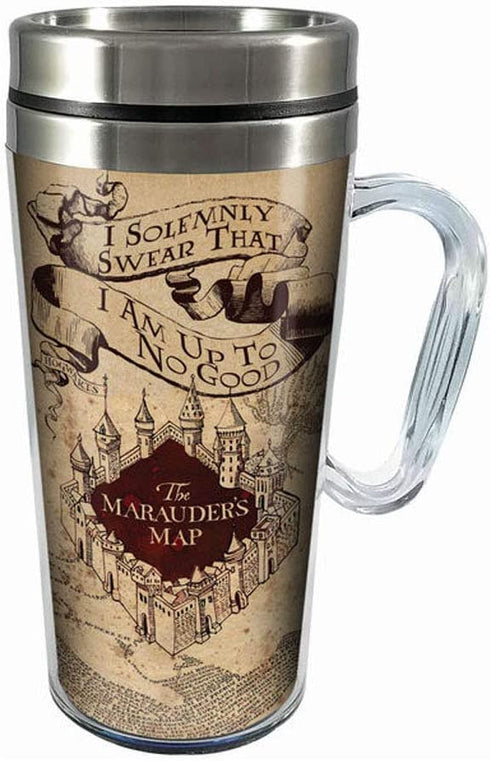 Spoontiques Harry Potter Solemnly Swear Insulated Travel Mug, Off-White