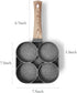 Egg Frying Pan?Non Stick Egg Cooker Pan Compatible with All Heat Sources,for Egg Burger/Breakfast Pancake Pan/Omelette?Suitable for Gas Stove & Induction cooker(four section)