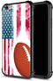 CARLOCA iPhone 6S Case,USA Football and Flag iPhone 6 Cases for Girls Boys,Graphic Design Shockproof Anti-Scratch Hard Back Case for Apple iPhone 6/6S