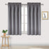 DWCN Blackout Curtains Room Darkening Thermal Insulated Bedroom Curtains Window Treatments , 42 x 45 inches Long, Set of 2 Grey Rod Pocket Drapes