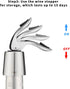OWO Wine Opener Set Wing Corkscrew with Wine Foil Cutter and Wine Stoppers Used in Kitchen Restaurant Chateau and Bars Stainless Steel (Wine Opener Set, Silver)