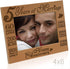 KATE POSH - 5 Years of Marriage Photo Frame - Happy 5th Wood - Engraved Natural Solid Wood Picture Frame (4x6-Horizontal)