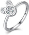 WOSTU 925 Sterling Silver Ring for Women Girls Love Heart,Cat,Mouse,Cubic Zircon(Different Size)