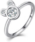 WOSTU 925 Sterling Silver Ring for Women Girls Love Heart,Cat,Mouse,Cubic Zircon(Different Size)