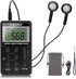 Pocket Small Radio by Flyoukki, Personal Mini AM FM Portable Digital Tuning Transistor Radios with Best Reception, Earphones, Lanyard and Rechargeable Battery for Walking Jogging Exercising (Black)