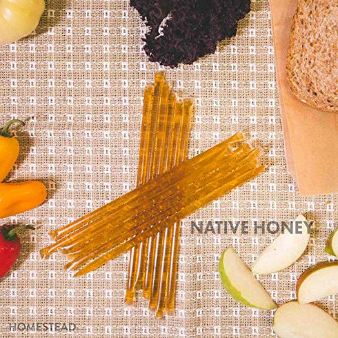 Fluid Movement Native Honey Sticks For Tea, Honey Packets Single Serve Honey Straws Stir Sticks, Honey Packets Honey Stick Natural Flavor, Honey Straws Sticks (Honey Sticks Bulk, 20 count)