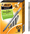 BIC Round Stic Xtra Life Ballpoint Pens, Medium Point (1.0mm), Black, 60-Count Pack, Flexible Round Barrel For Writing Comfort (GSM609-BLK)