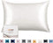 Adubor 100% Mulberry Silk Pillowcase for Hair and Skin with Hidden Zipper, Both Side 23 Momme Silk, 900 Thread Count (20x26inch, Standard Size, Ivory White, 1pc)