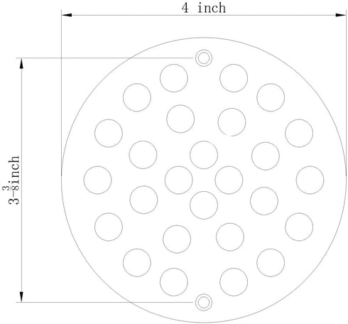 TRUSTMI 4 Inch Screw-in Shower Drain Cover Replacement Floor Strainer,Brushed Gold