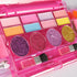 Kids Washable Makeup Kit, Fold Out Cosmetic Vanity Palette with Mirror, Make Up Toy Beauty Kit for Girls Pretend Play - Safety Tested- Non Toxic