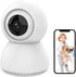ZJX WiFi Camera Indoor, Pet Camera with Phone APP, 1080P Home Security Cam for Dog/Cat/Baby/Elder/Nanny, 2-Way Talk, Motion Tracking, Motion and Sound Detection, Compatible with Alexa White IC-03