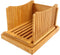 Bamboo Foldable Bread Slicer Compact Bread Slicing Guide with Crumb Catcher Tray for Homemade Bread Thickness Adjustable